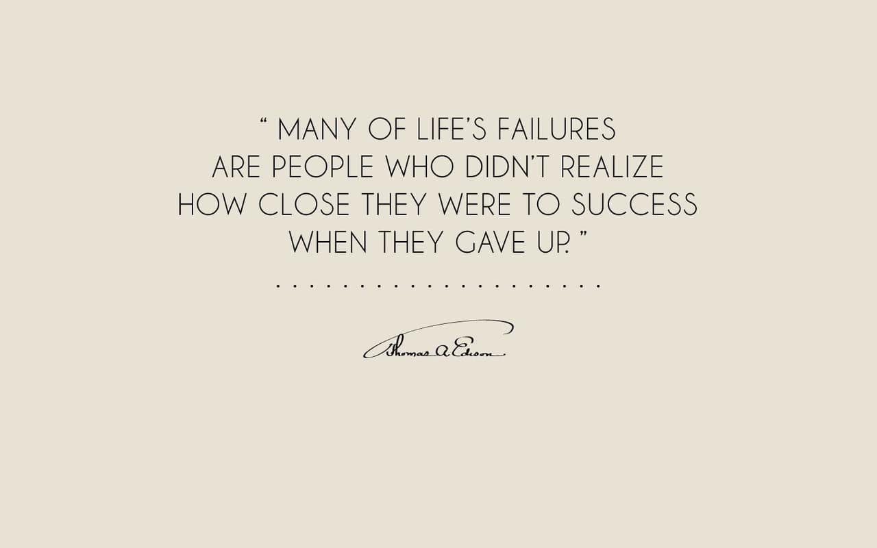Don't give up