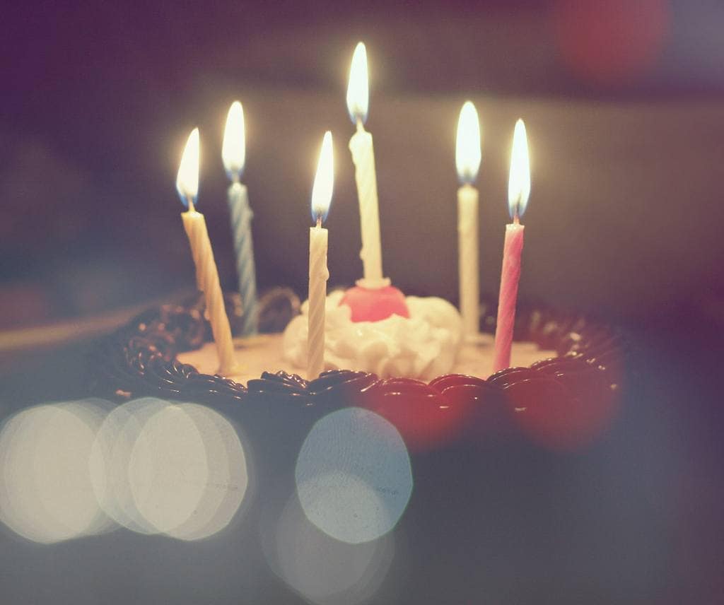 candles on a cake