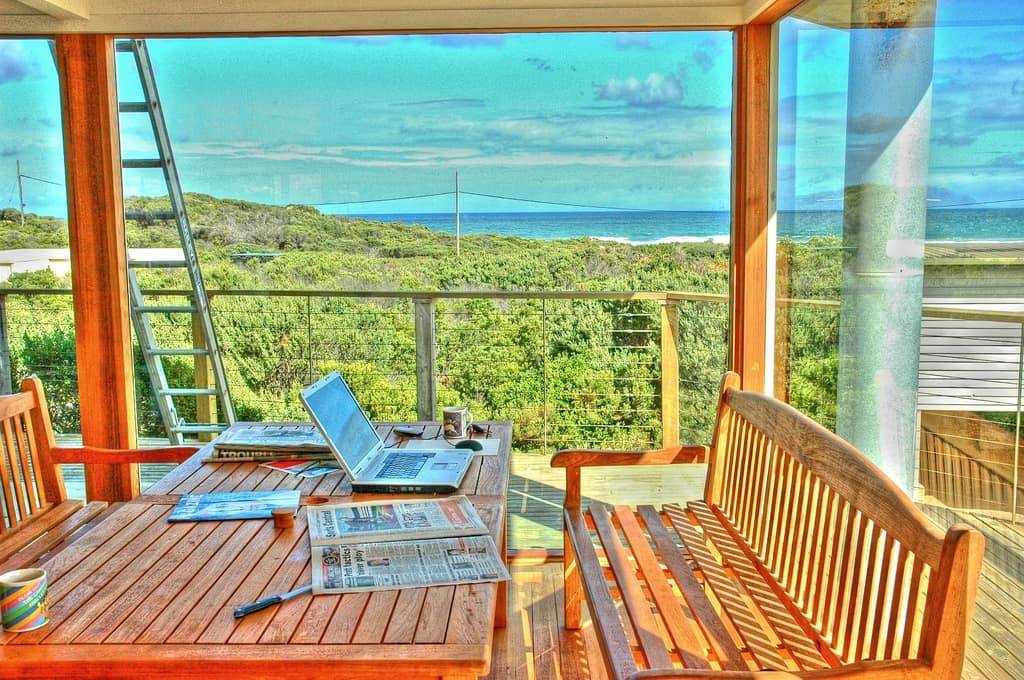 Office at the beach