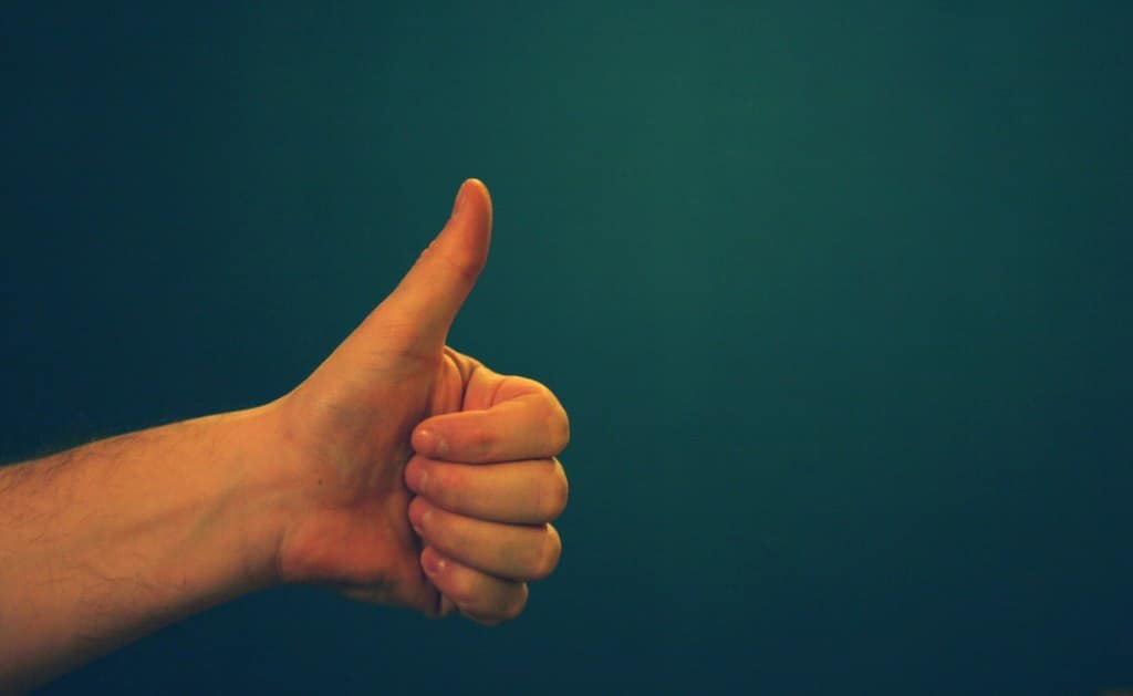 thumbs up sign