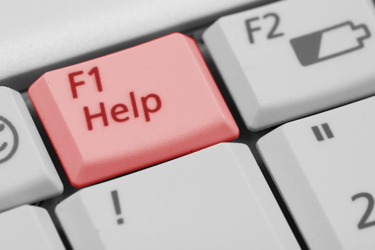 Picture of an F1 Help key