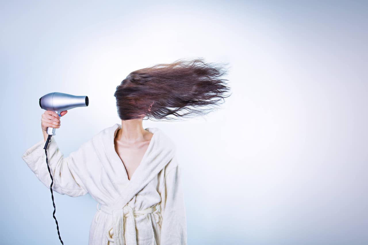 woman getting ready for work
