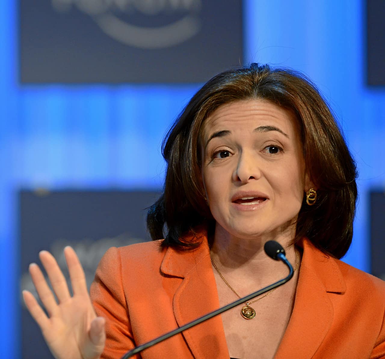 DAVOS/SWITZERLAND, 25JAN13 - Sheryl Sandberg, Chief Operating Officer and Member of the Board, Facebook, USA; Young Global Leader Alumnus gives a statement during the session 'Women in Economic Decision-making' at the Annual Meeting 2013 of the World Economic Forum in Davos, Switzerland, January 25, 2013. 

Copyright by World Economic Forum

swiss-image.ch/Photo Michael Wuertenberg