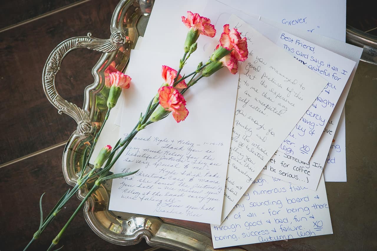 Letters on a Tray