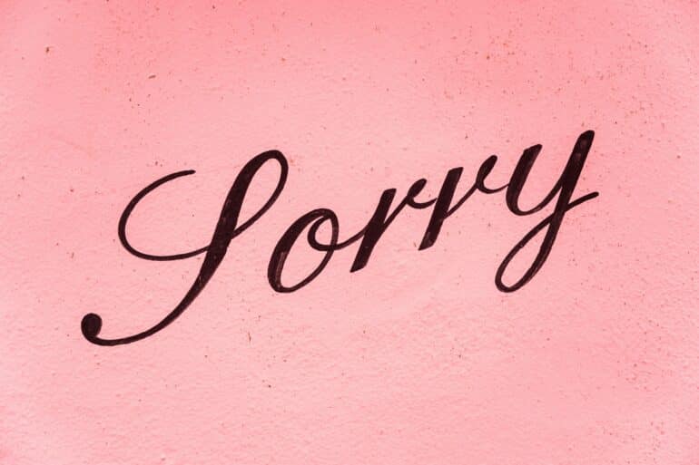 apologize too much