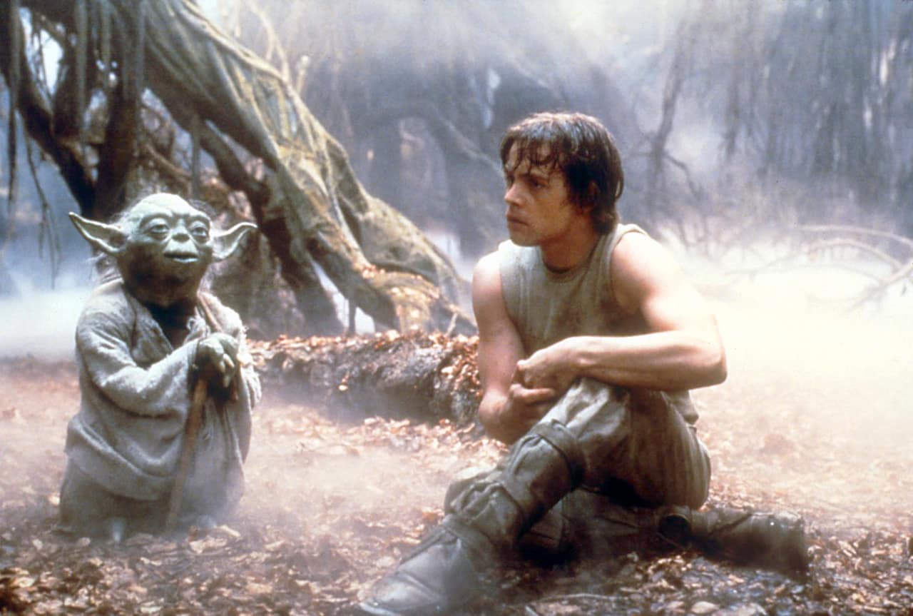 STAR WARS: EPISODE V - THE EMPIRE STRIKES BACK, Frank Oz, Mark Hamill, 1980. ©Lucasfilm Ltd./courtesy Everett Collection