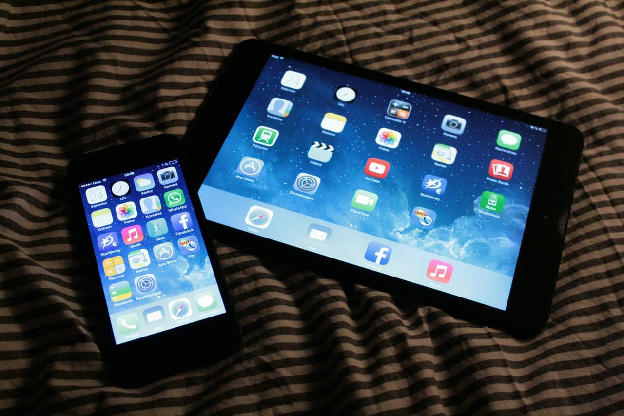 smartphone in bed