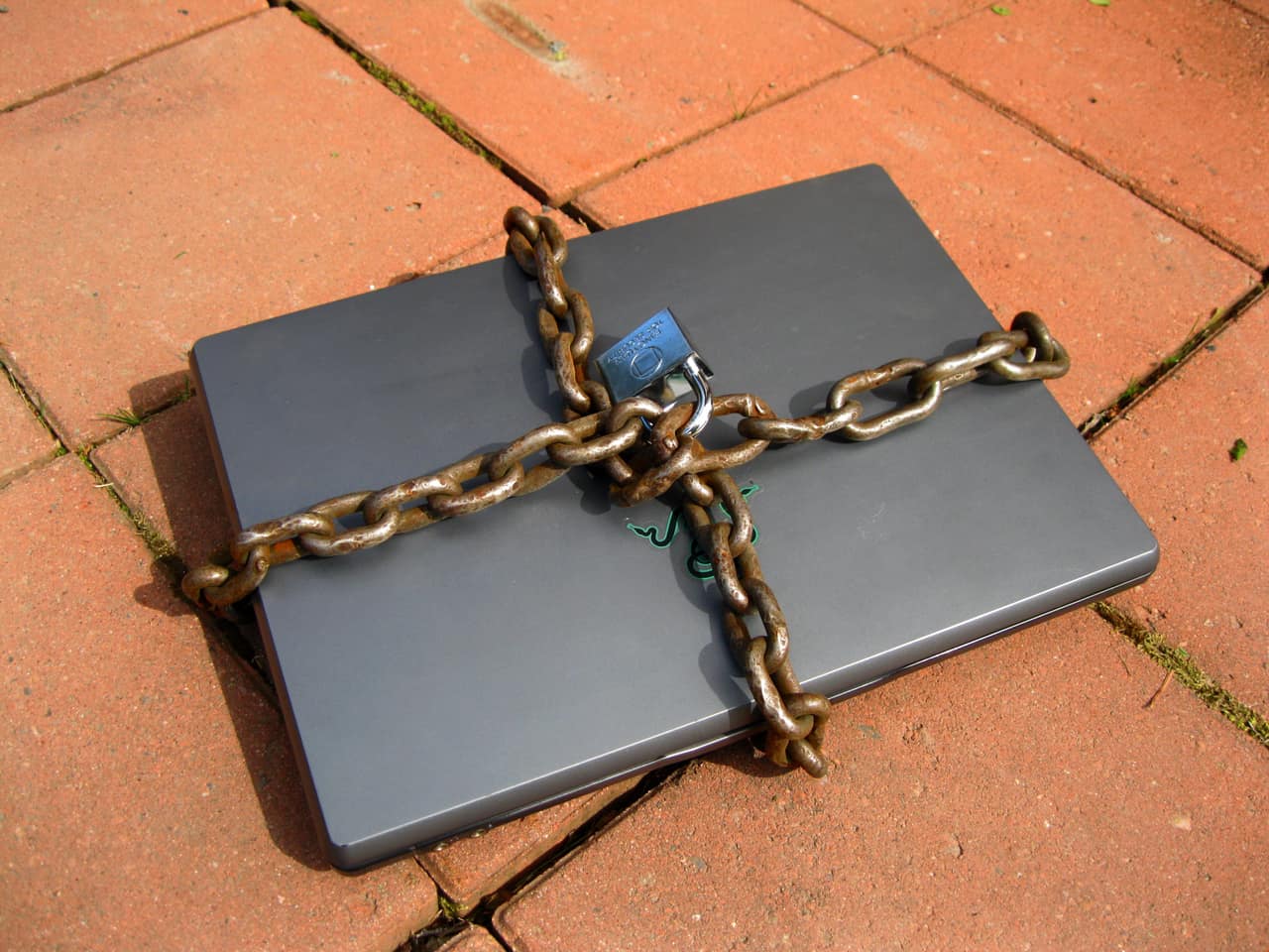 Locked computer laptop