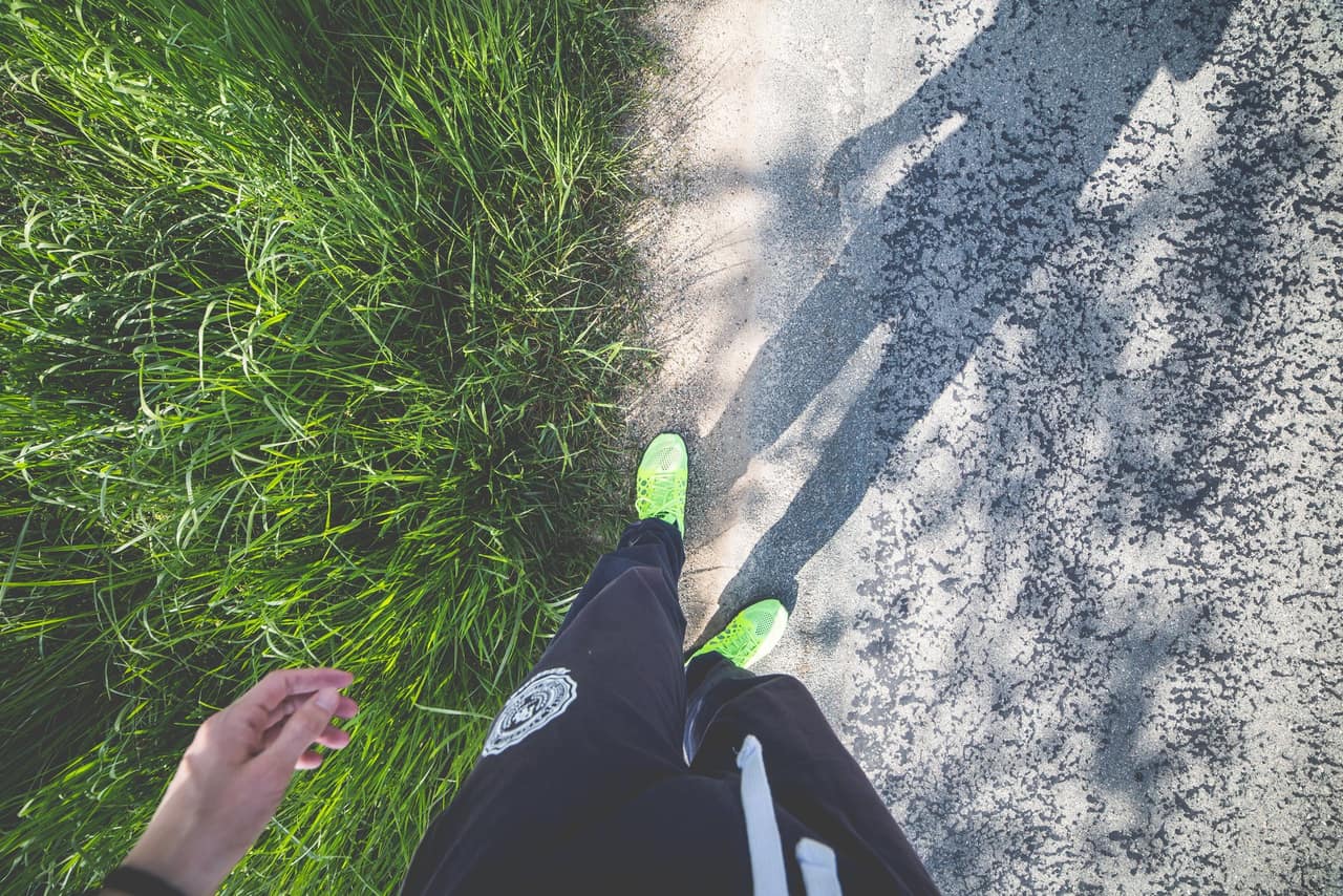Man about to run