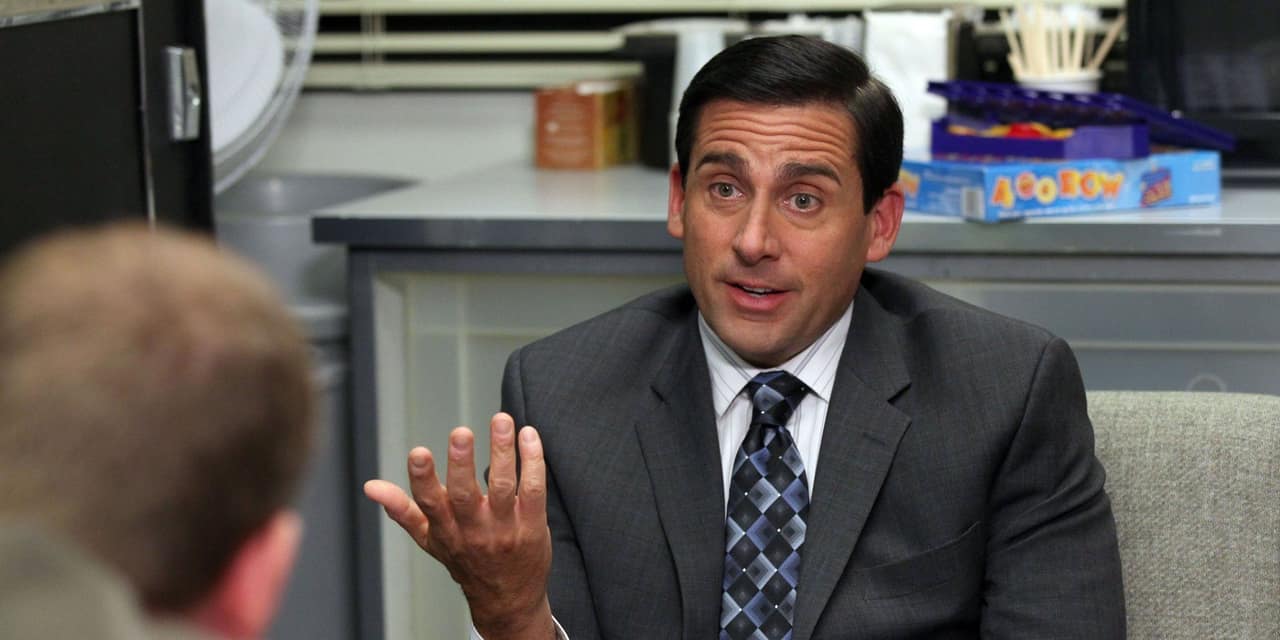 THE OFFICE -- "Counseling" Episode 702 -- Pictured: Steve Carell as Michael Scott -- Photo by: Chris Haston/NBC/NBCU Photo Bank