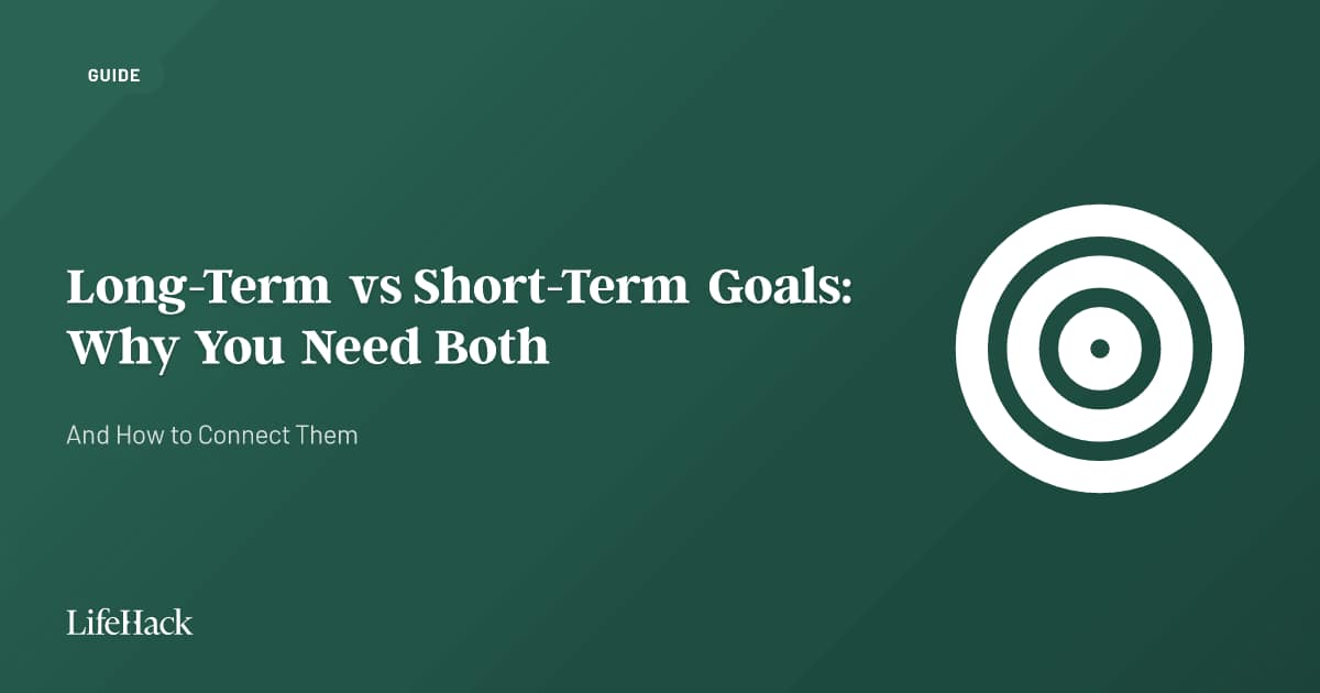 Long-term vs short-term goals - connecting your vision to daily action