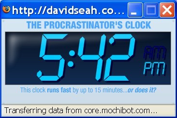 Procrastinator's Clock