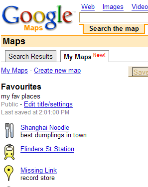 Google’s My Maps
