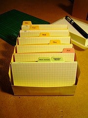 Paper Accordion Organizer for Index Cards