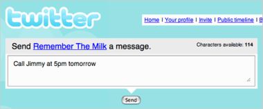 Twitter Talks With Remember The Milk