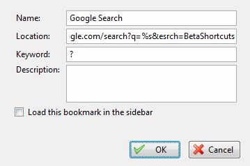 Use Google Beta Search Shortcuts from Firefox