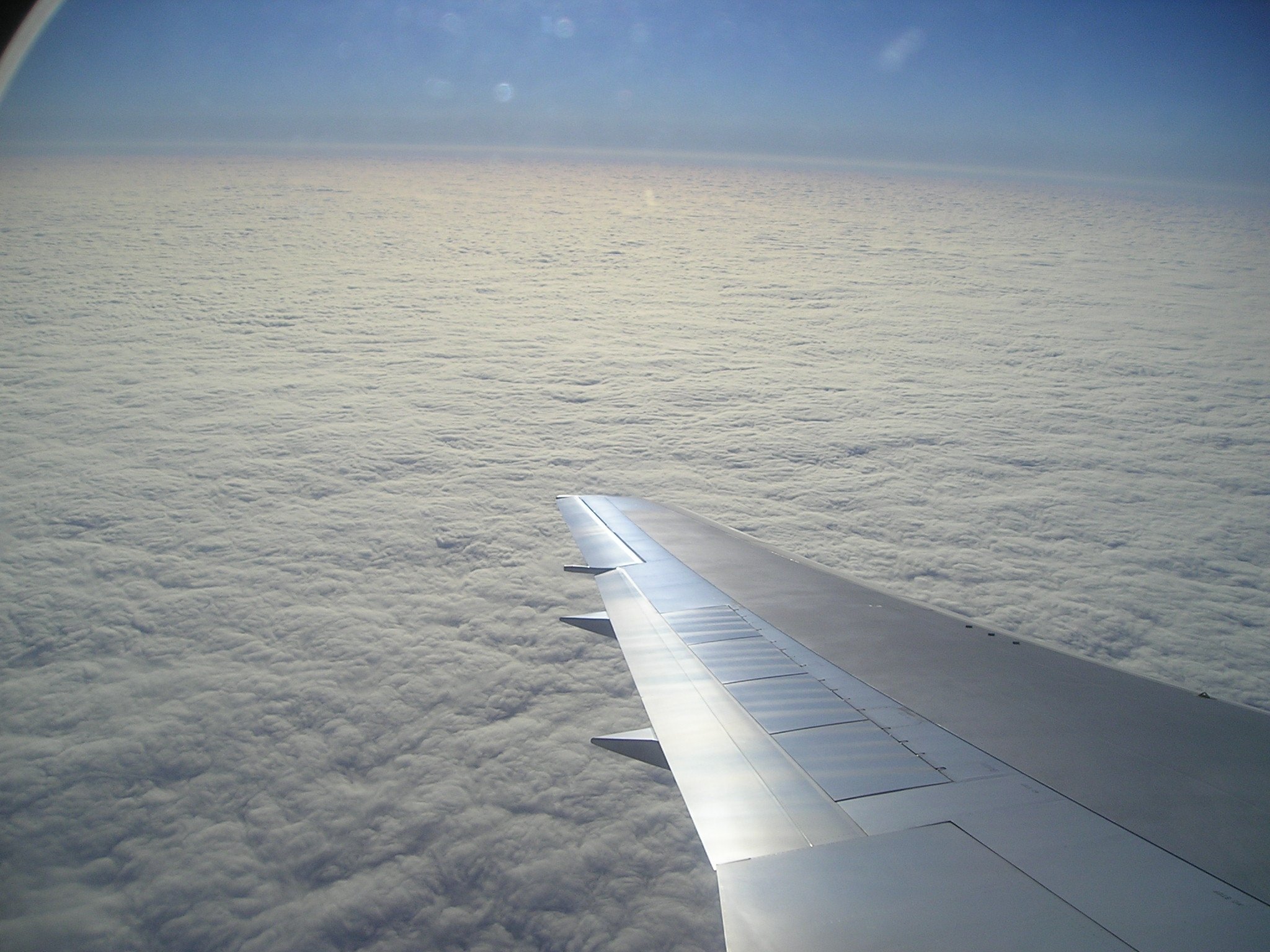 View from flight window
