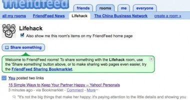 Lifehack Room on FriendFeed