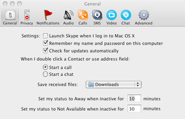 Change Default Skype Downloads Location