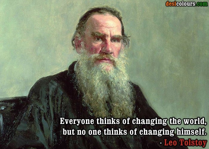 change yourself before changing the world