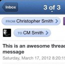 Threaded Messaging in Sparrow for iPhone