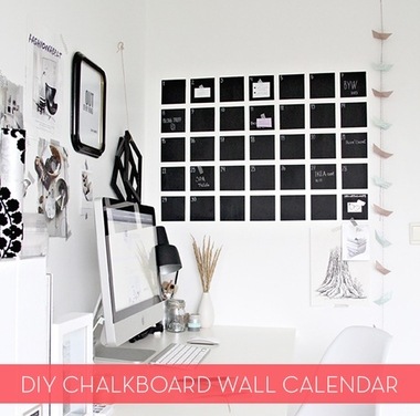 DIY Modern Chalkboard Wall Calendar
