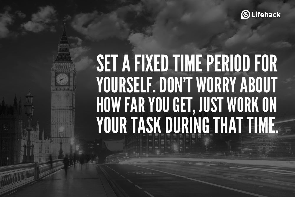 WORK on your task during that time