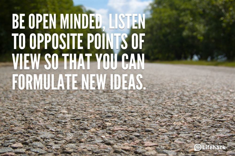 be open minded