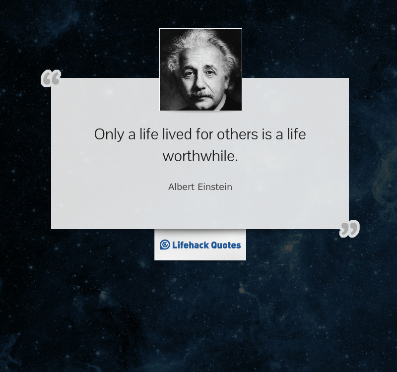 Thought for the Day by Albert Einstein