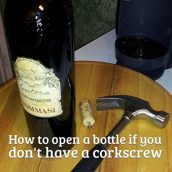 52 How to open a bottle if you dont have a corkscrew.
