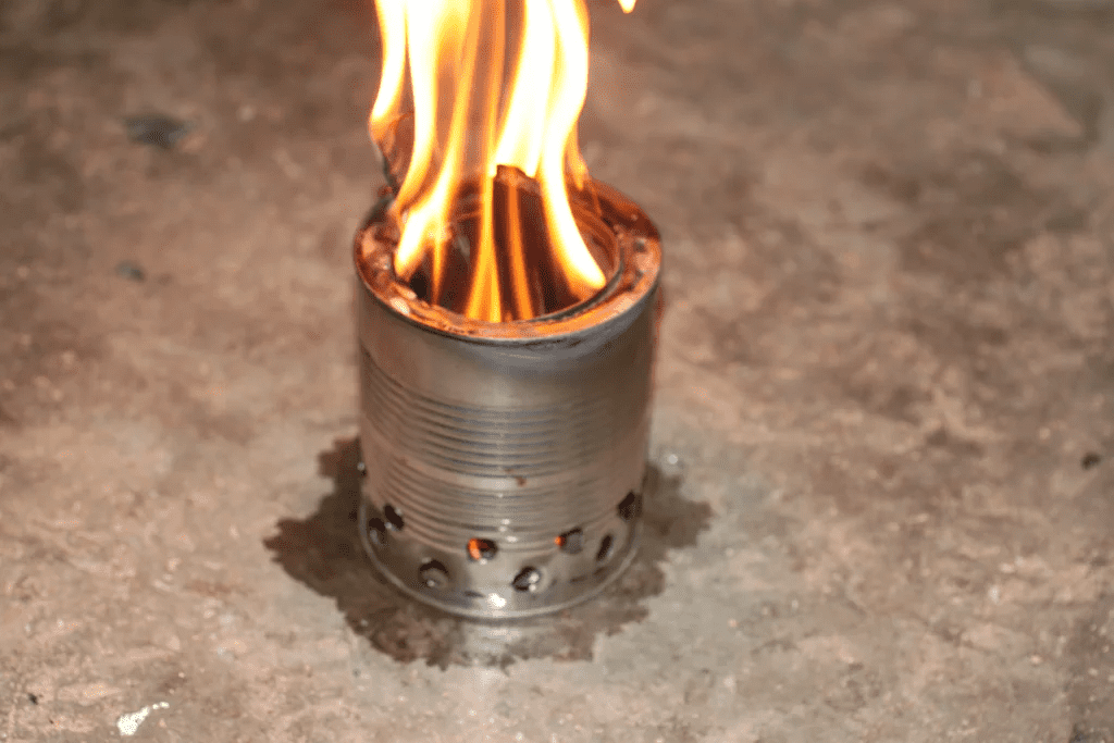 DIY wood burning camp stove