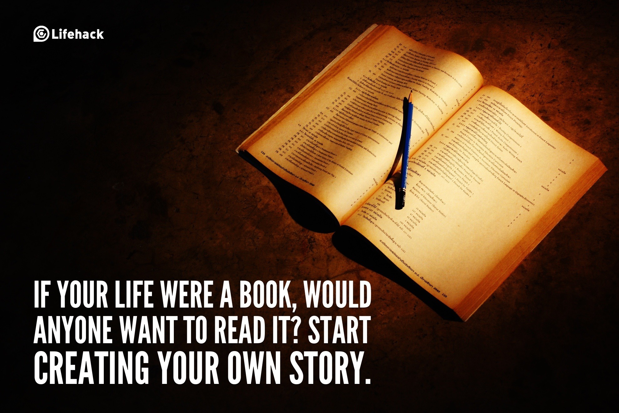 30sec Tip: What if Your Life were a Book?