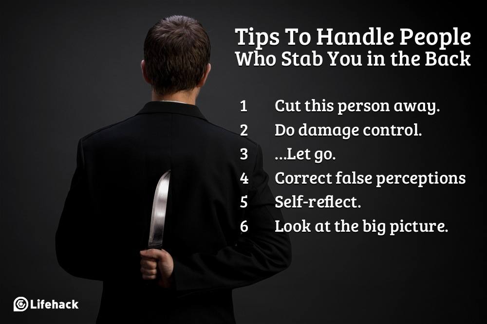 6 Tips To Handle People Who Stab You in the Back