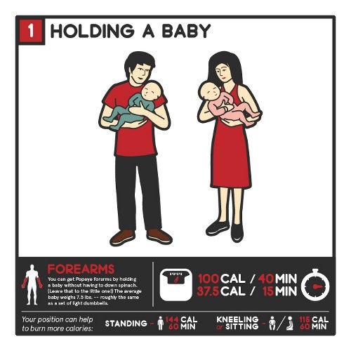 holding baby
