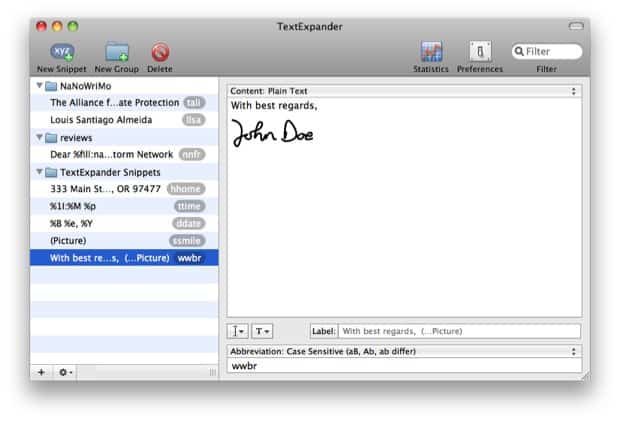 Mac App TextExpander