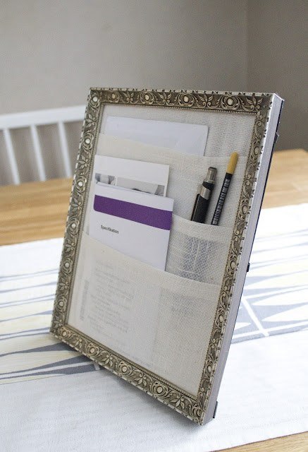 Make A Desk Organizer From A Picture Frame