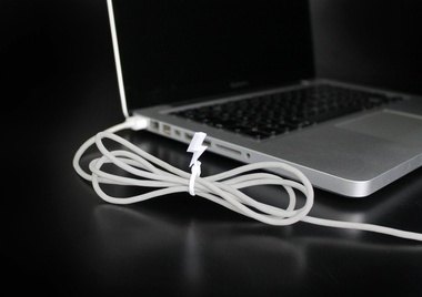 laptop wires tied up
