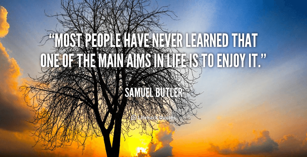 Daily Quote: Most People have Never Learned that One of the Main Aims in Life