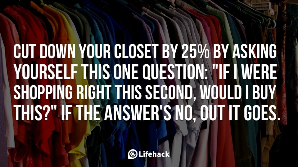 30sec Tip: Cut Down Your Closet by 25%