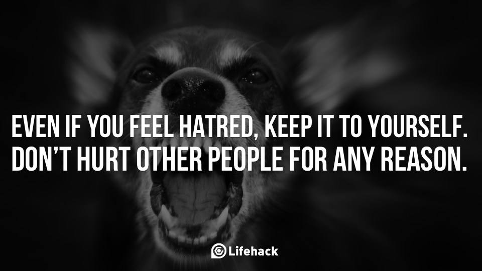 Even if You Feel Hatred, Keep it to Yourself