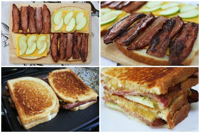 Apple Pie Bacon Grilled Cheese Sandwich