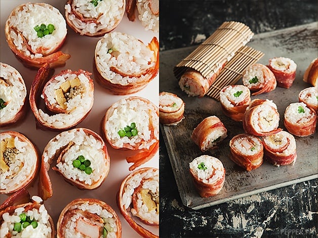 Bacon-Wrapped Sushi