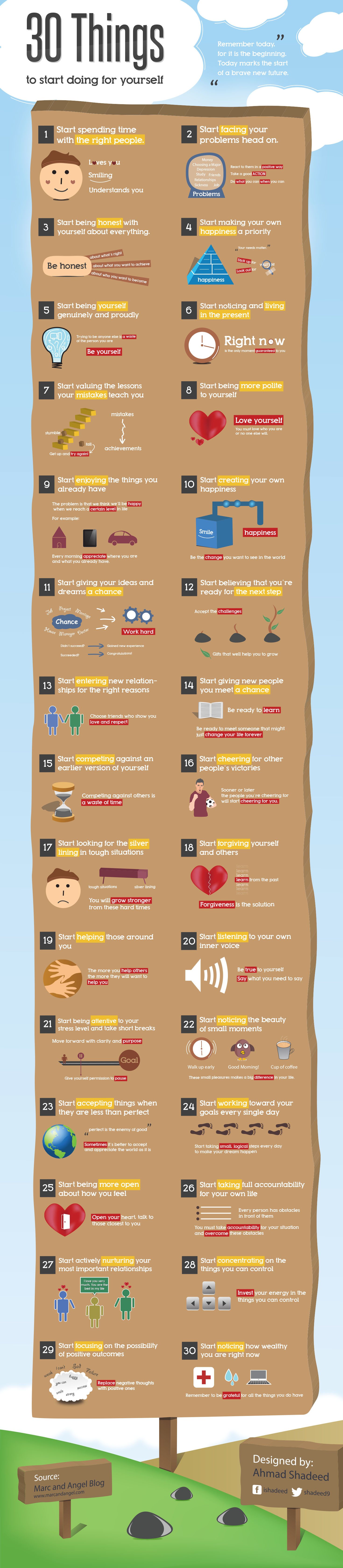 30 Things You Should Do For Yourself