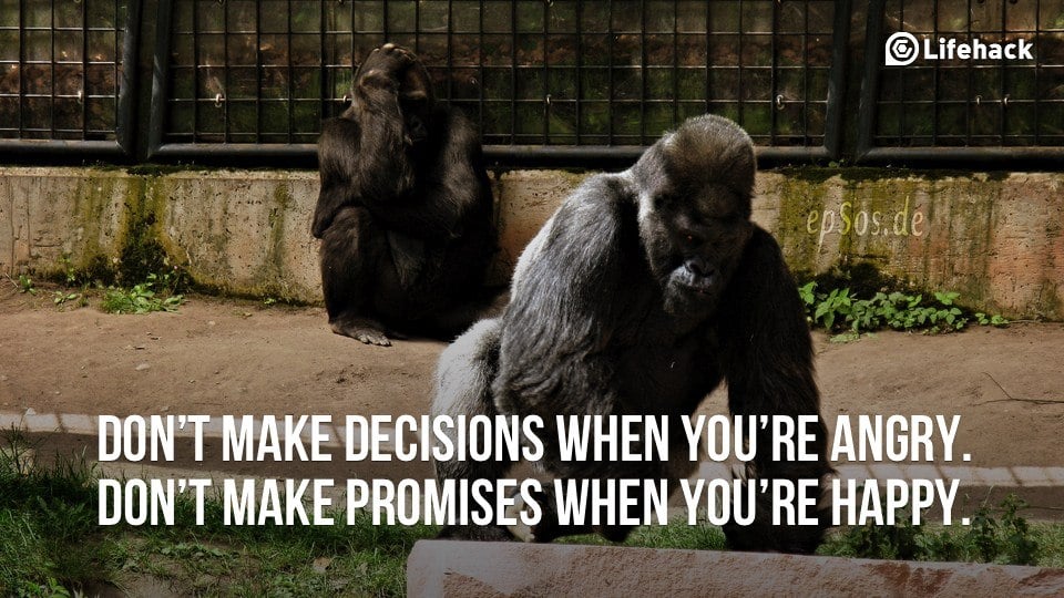 Don’t Make Decision When You’re Angry
