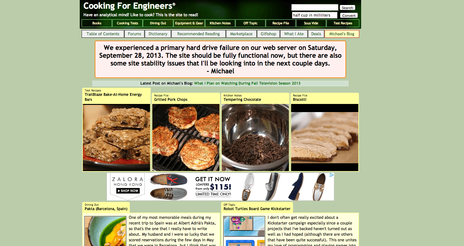 Cooking for Engineers