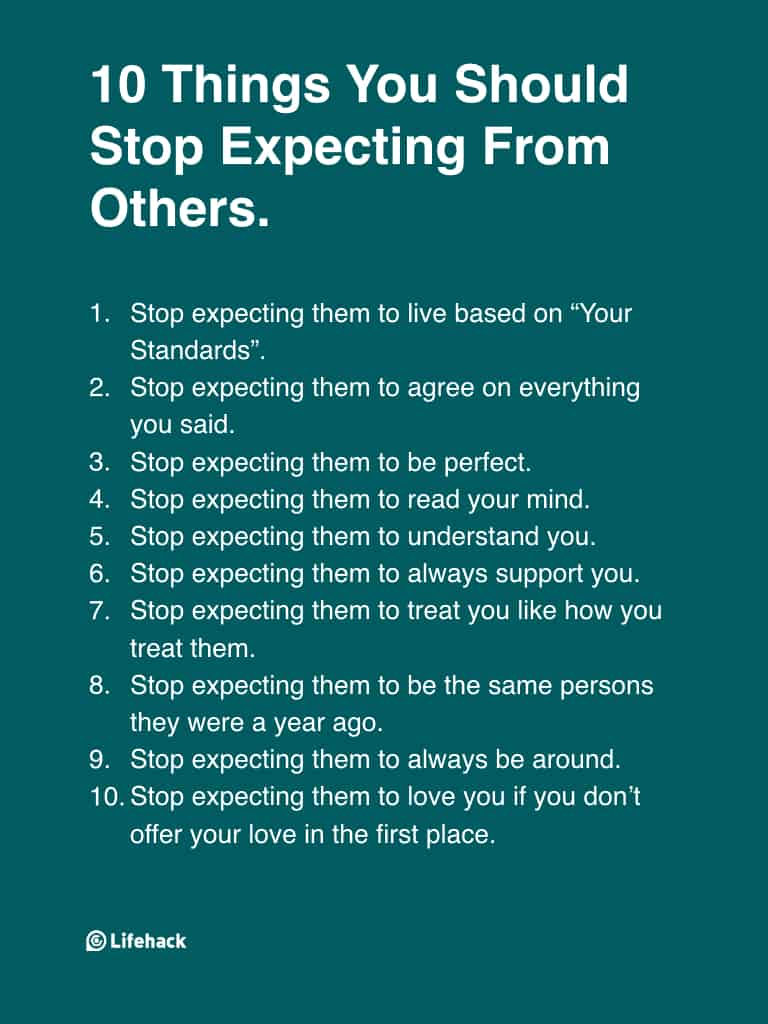 stop expecting