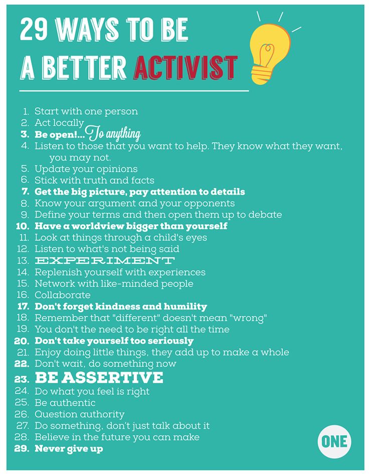 29 Ways to be a Better Activist
