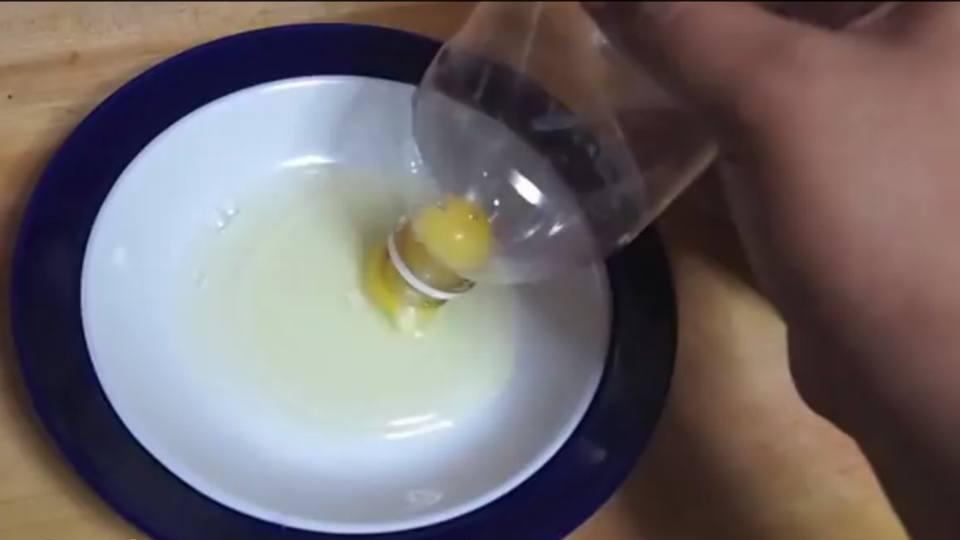 How to Separate Egg Yolks Using a Water Bottle