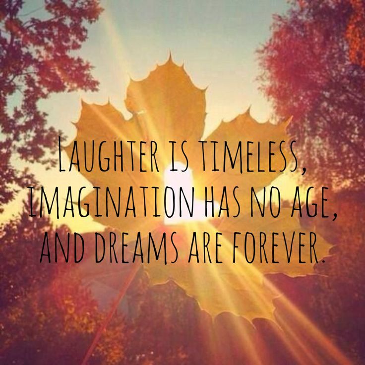 Laughter Is Timeless, Imagination Has No Age And Dreams Are Forever