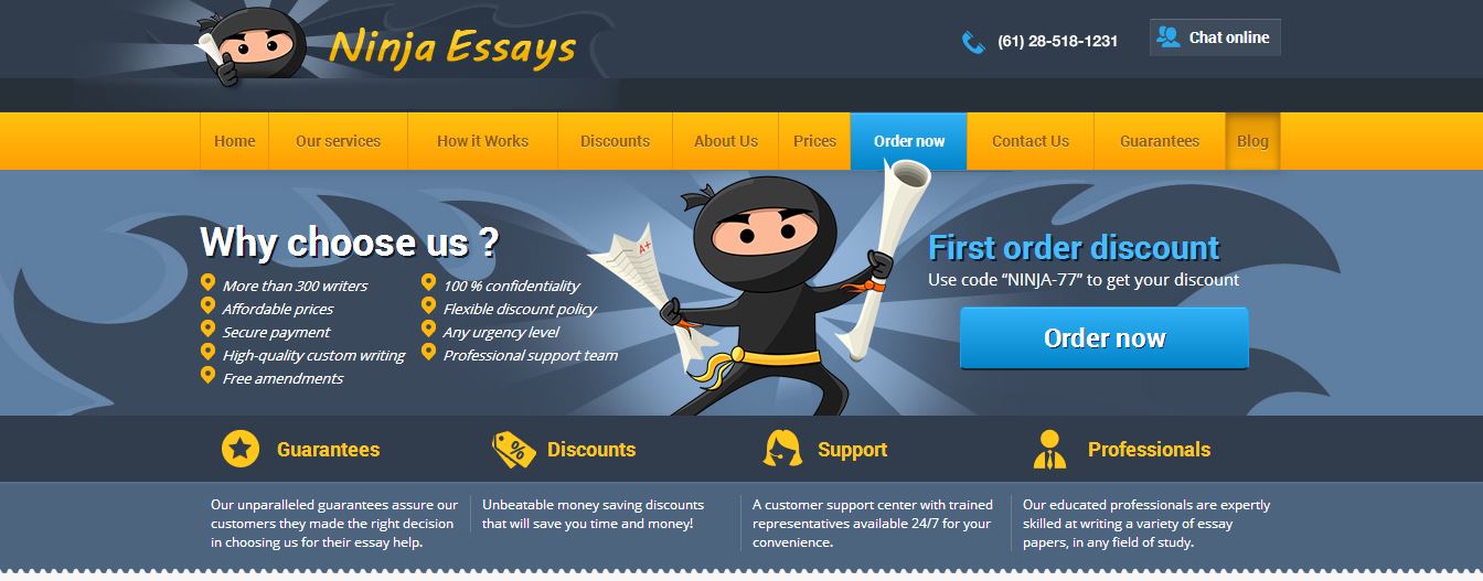 Custom writing service NinjaEssays.com